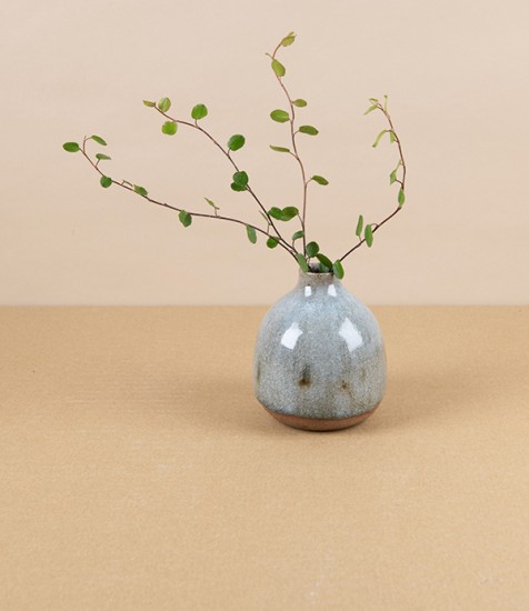 Symy Ong Hand-Thrown Bud Vase, Brushwork