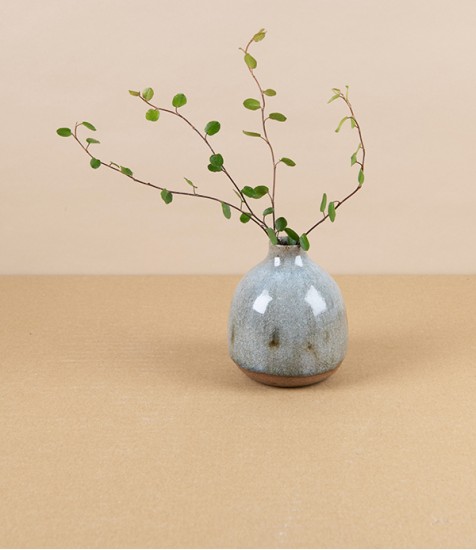 Symy Ong Hand-Thrown Bud Vase, Brushwork