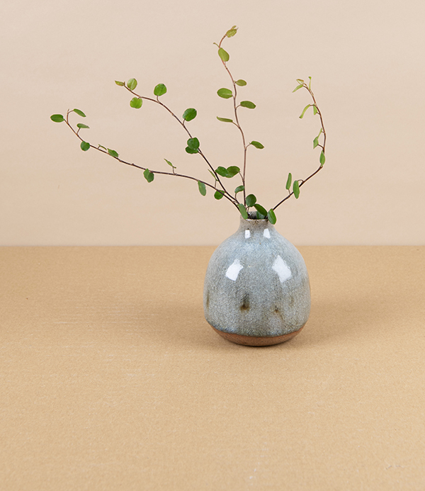 Symy Ong Hand-Thrown Bud Vase, Brushwork