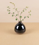 Symy Ong Hand-Thrown Bud Vase, Tenmoku