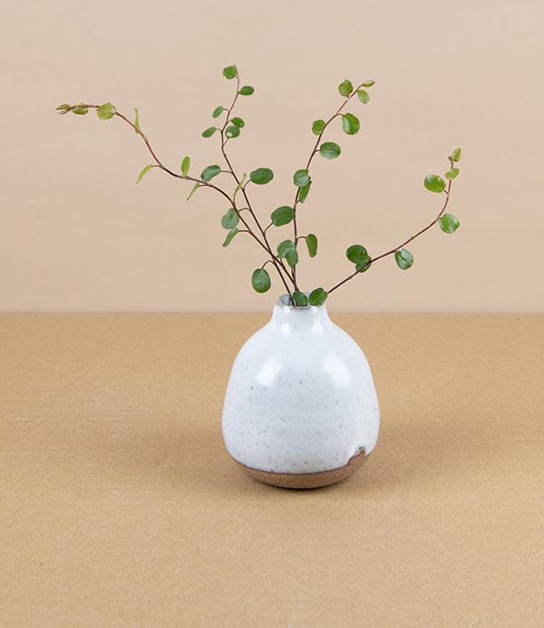 Symy Ong Hand-Thrown Bud Vase, White