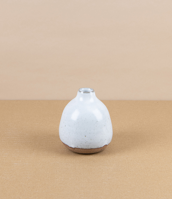 Symy Ong Hand-Thrown Bud Vase, White