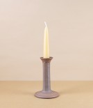 Hand-Thrown Faceted Candle Stick, Iron-Rich Stoneware