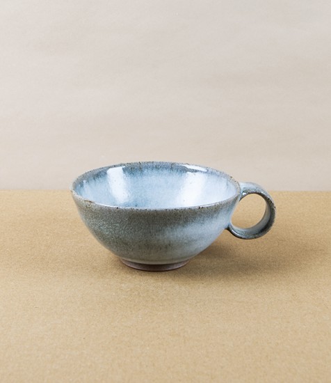 Symy Ong Hand-Thrown Wide Cup with Loop Handle, Grey