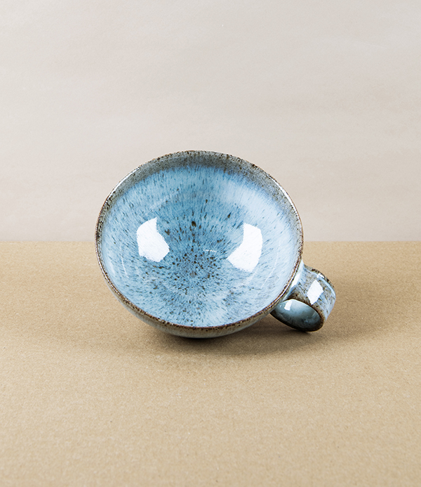 Symy Ong Hand-Thrown Wide Cup with Loop Handle, Grey