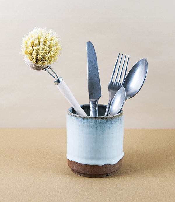 Symy Ong Hand-Thrown Cutlery Drainer, White