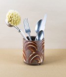 Symy Ong Hand-Thrown Cutlery Drainer, Shino