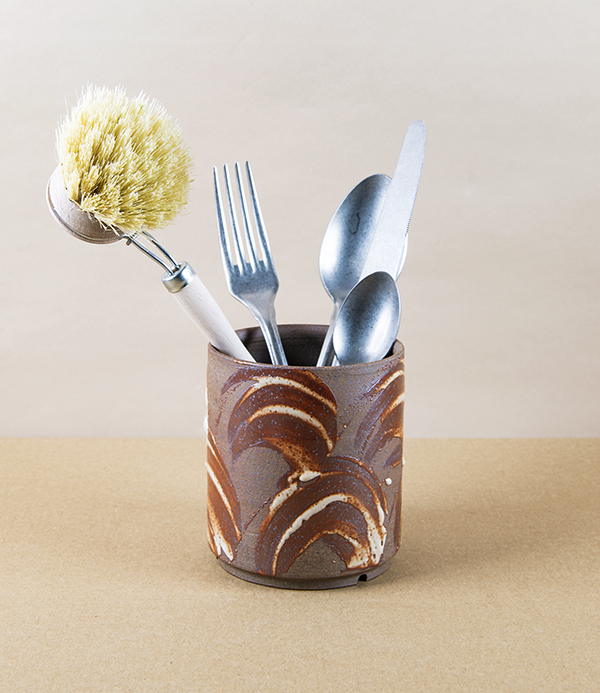 Symy Ong Hand-Thrown Cutlery Drainer, Shino