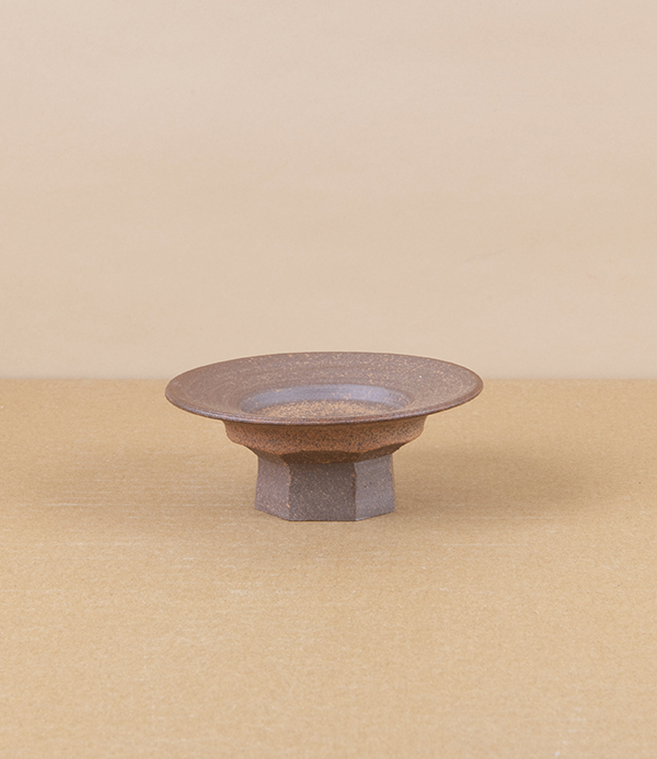 Hand-Thrown Faceted Candle Holder, Large