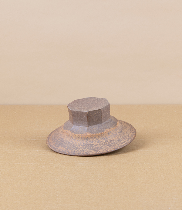 Hand-Thrown Faceted Candle Holder, Large