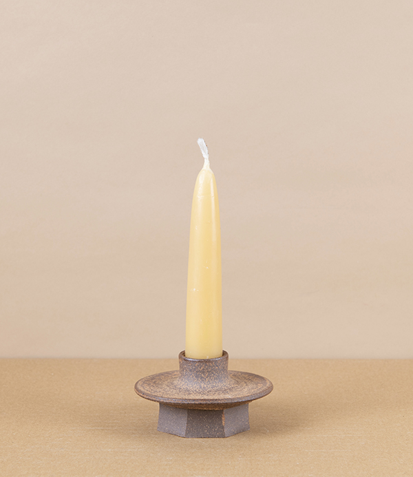 Hand-Thrown Faceted Candle Holder, Medium