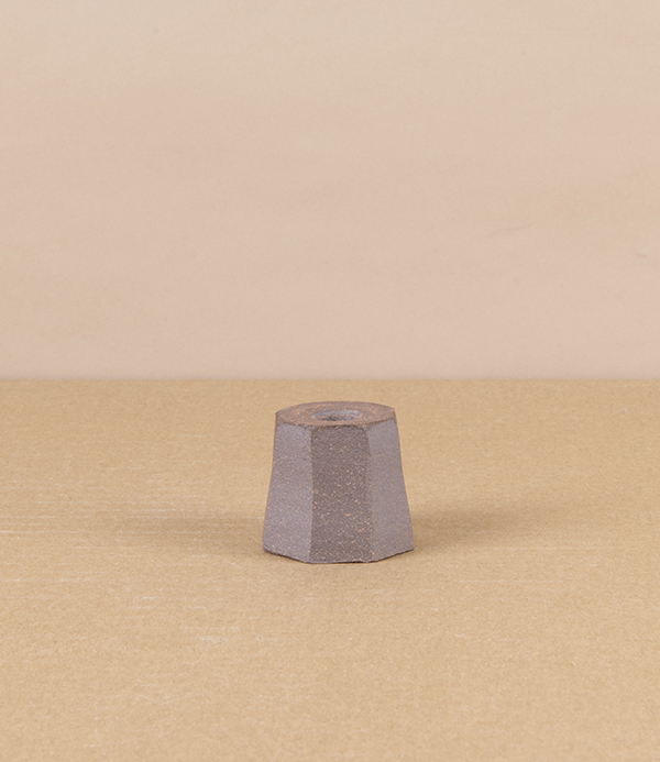 Hand-Thrown Faceted Candle Holder, Small