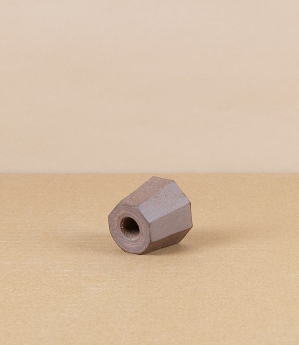 Hand-Thrown Faceted Candle Holder, Small