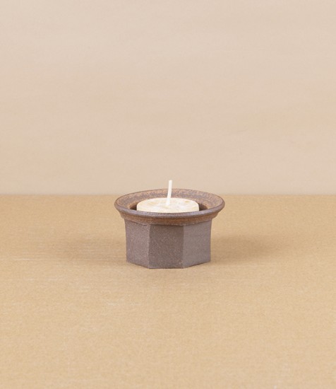 Hand-Thrown Faceted Candle Holder, Tea Light & Votive