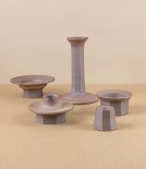 Hand-Thrown Faceted Candle Holder, Small
