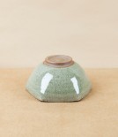 Symy Ong Hand-Thrown Hexagonal Bowl, Blue Green Ash