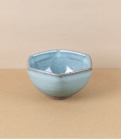 Symy Ong Hand-Thrown Hexagonal Bowl, Blue