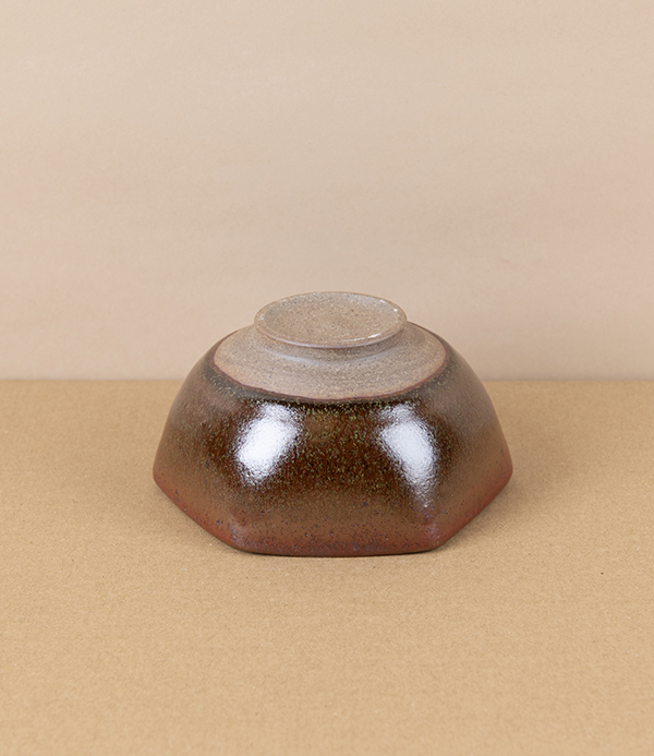 Symy Ong Hand-Thrown Hexagonal Bowl, Tenmoku