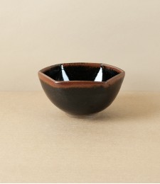 Symy Ong Hand-Thrown Hexagonal Bowl, Tenmoku