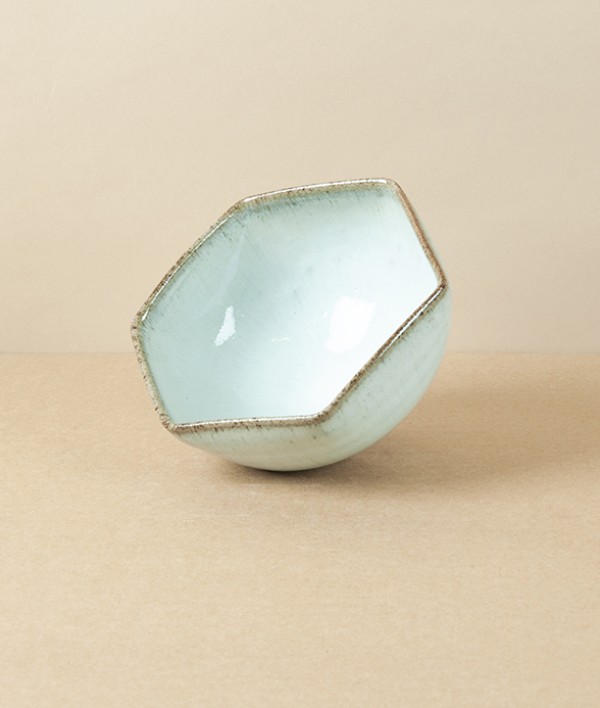 Symy Ong Hand-Thrown Hexagonal Bowl, White