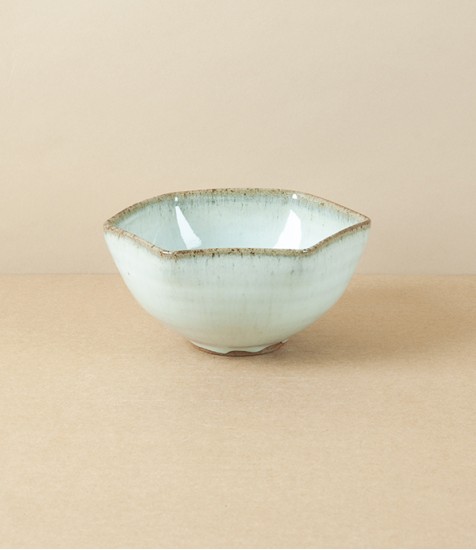 Symy Ong Hand-Thrown Hexagonal Bowl, White