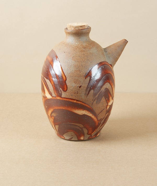 Symy Ong Hand-Thrown Oil Pourer, Shino