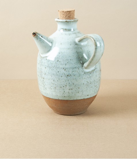 Symy Ong Hand-Thrown Oil Pourer, White