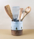 Symy Ong Hand-Thrown Utensil Pot, Brushwork