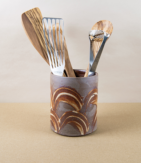 Symy Ong Hand-Thrown Utensil Pot, Shino