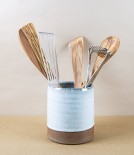 Symy Ong Hand-Thrown Utensil Pot, White
