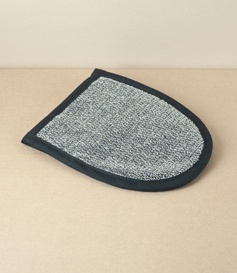 Finnish 100% Linen Wash Mitt, Black & Linen