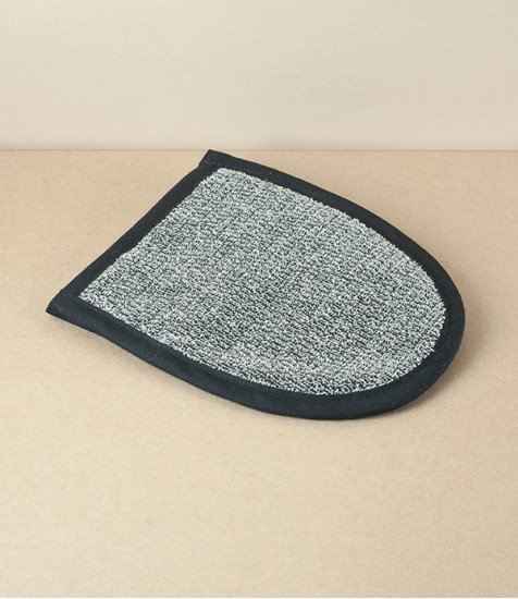 Finnish 100% Linen Wash Mitt, Black & Linen