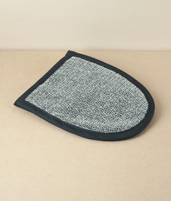 Finnish 100% Linen Wash Mitt, Black & Linen