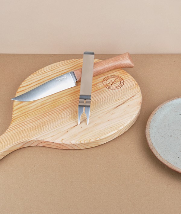 Opinel Cheese Knife & Fork Set