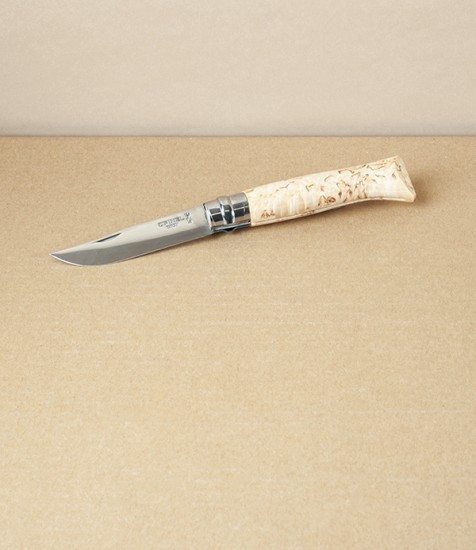 Opinel No.8 Sampo Pocket Knife, Curly Birch