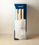 Opinel Knife Block Set with Bread Knife, Stainless Steel
