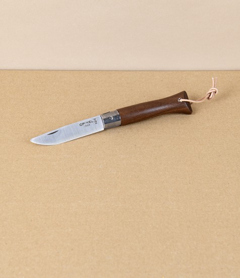 Opinel Neo6 Non-Locking Knife, Black Walnut