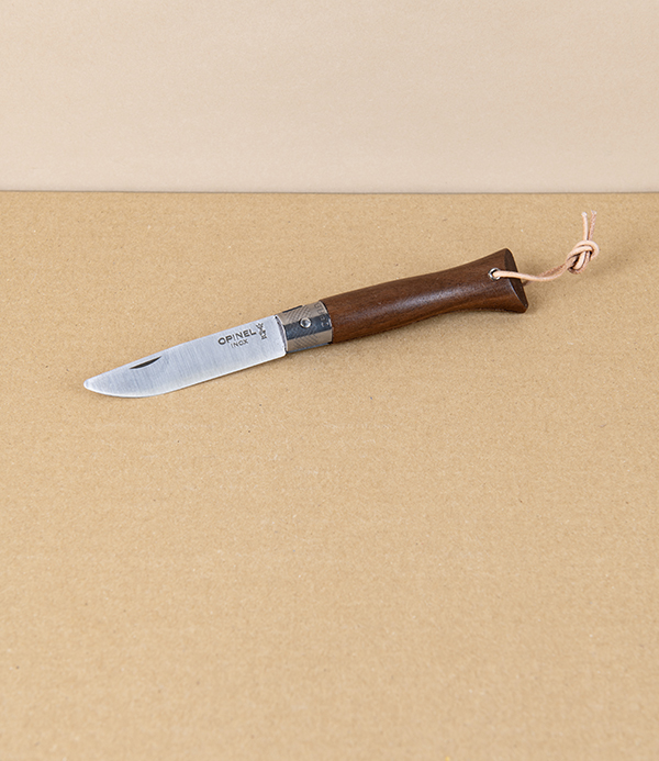 Opinel Neo6 Non-Locking Knife, Black Walnut