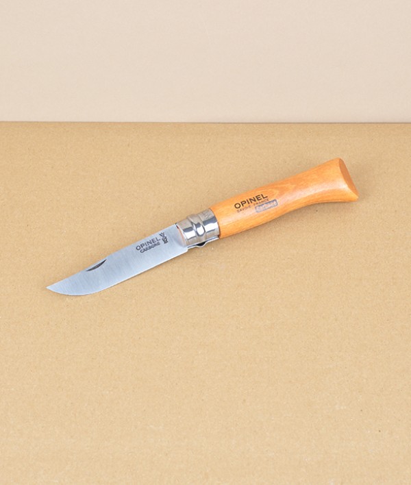 Opinel no.08 locking knife, carbon steel