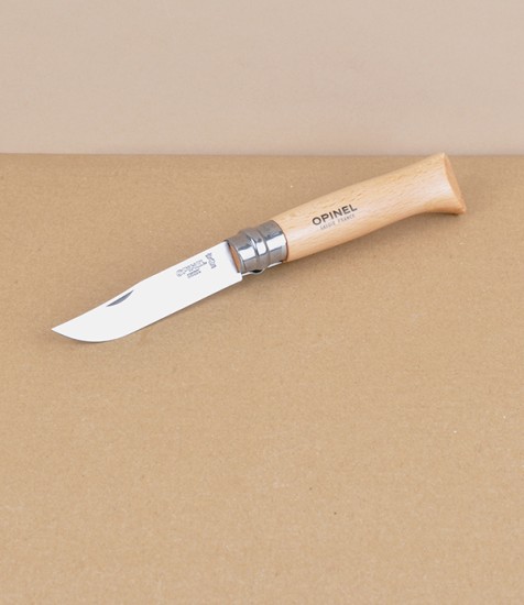 Opinel no.08 locking knife, stainless steel