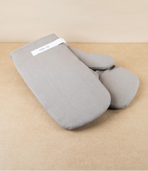 Organic Cotton Large Oven Mitts, Clay