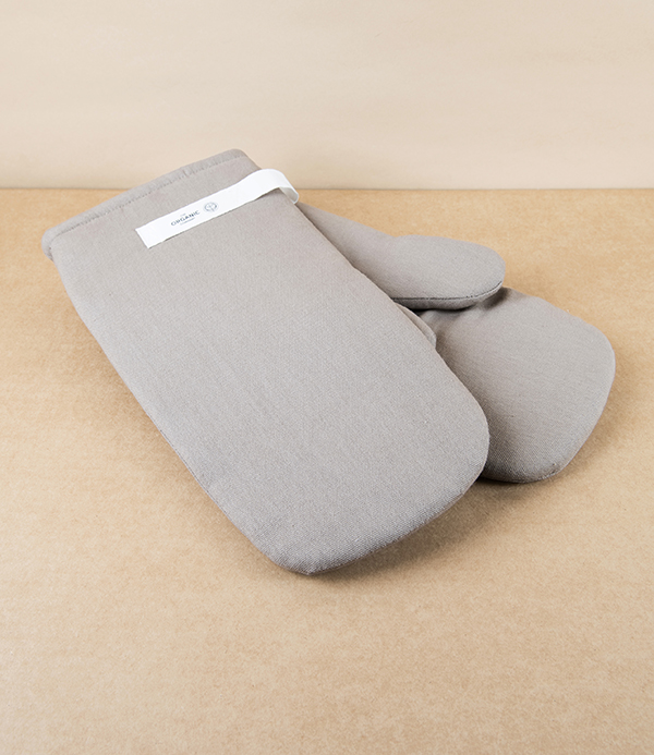 Organic Cotton Large Oven Mitts, Clay