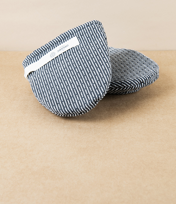 Organic Cotton Mini Oven Mitts, Evening Grey