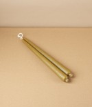 Organic Beeswax Hand-Dipped Candles, 10” Pair, Green Tea