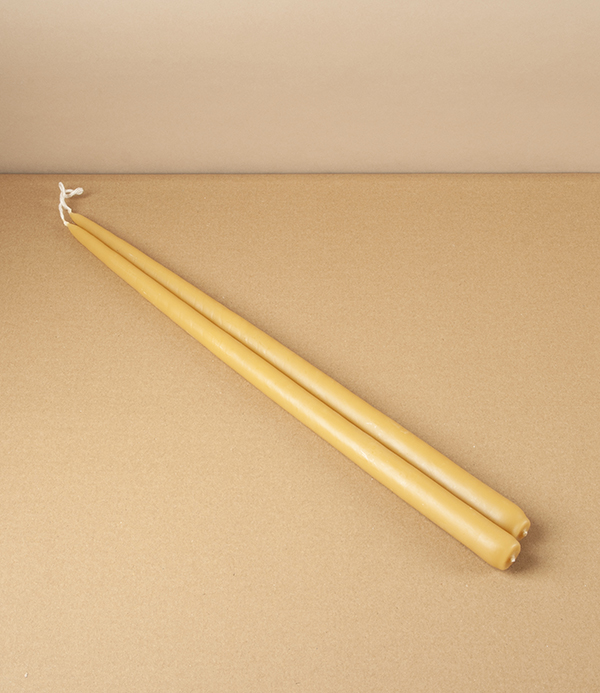 Organic Beeswax Hand-Dipped Candles, 16” Pair