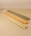 Organic Beeswax Hand-Dipped Candles, 16” Pair, Paprika