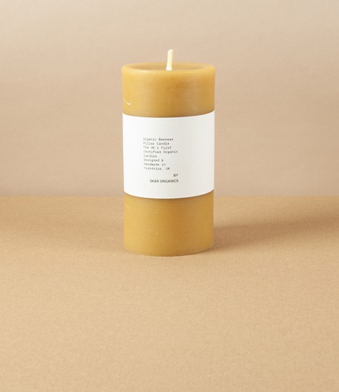 Organic Beeswax Pillar Candle