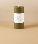 Organic Beeswax Pillar Candle, Green Tea