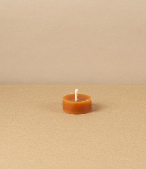 Organic Beeswax Tea Light, Paprika
