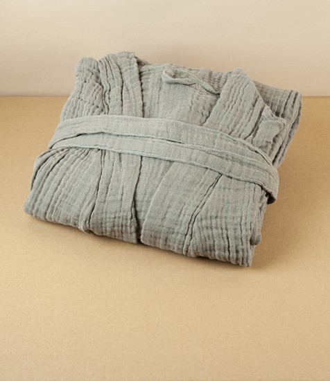 Organic Cotton Fine 3-ply Gauze Bathrobe